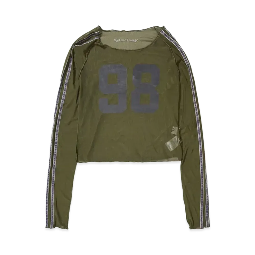 HTH Numbering long tee "KHAKI"