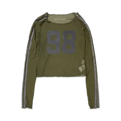 HTH Numbering long tee "KHAKI"