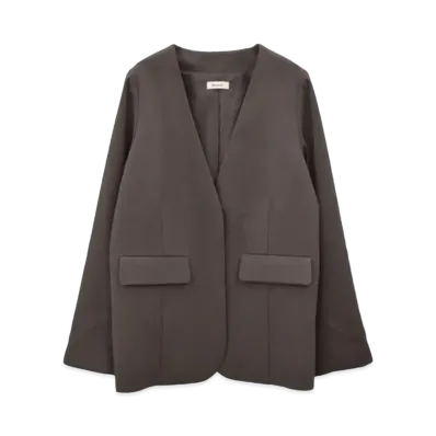 ISOOK Original Oversize Nocollar Jacket "Brown"