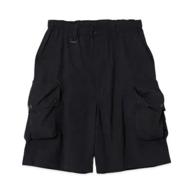 YOKE Light Nylon Taslan Multi Pockets Utility Shorts "Black"