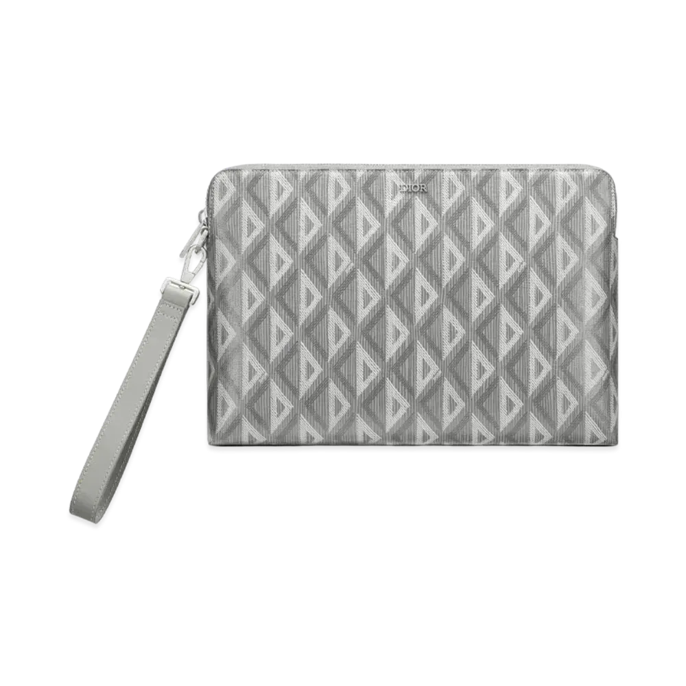 Dior Pouch CD Diamond Canvas "Gray"