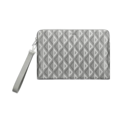 Dior Pouch CD Diamond Canvas "Gray"