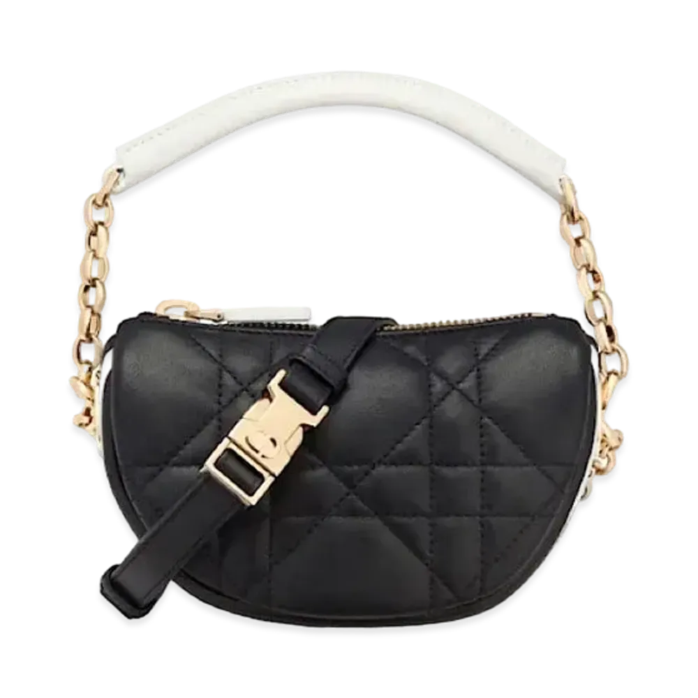 Dior Vibe Micro Hobo Bag Macro Cannage Lambskin "Black"
