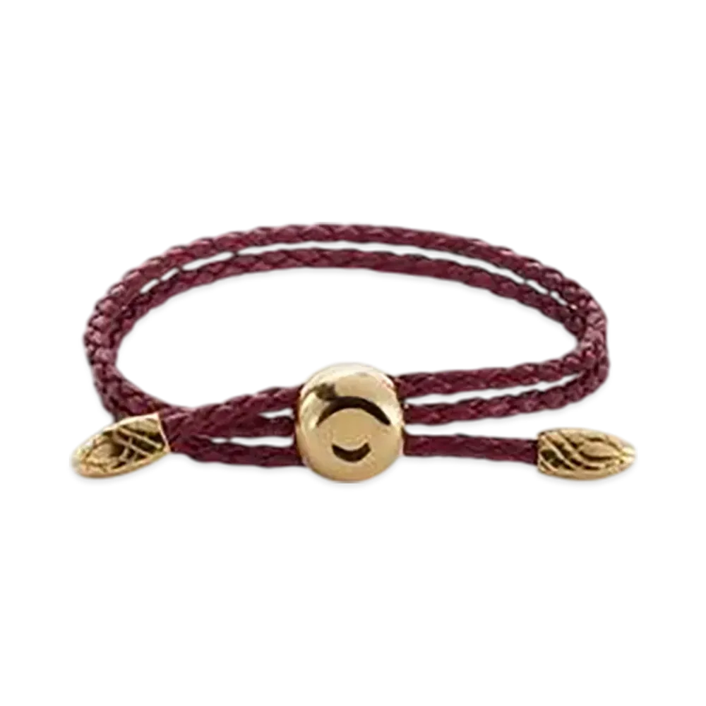 Bottega Veneta Adam Leather Bracelet "Dark Apple Candy"
