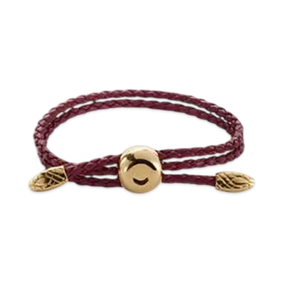 Bottega Veneta Adam Leather Bracelet "Dark Apple Candy"
