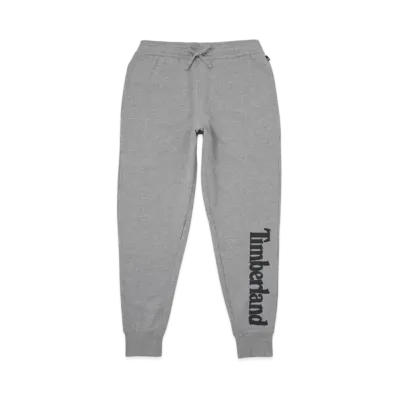 Timberland Men's Word Mark Logo Loopback Sweatpants "Medium Grey Heather"