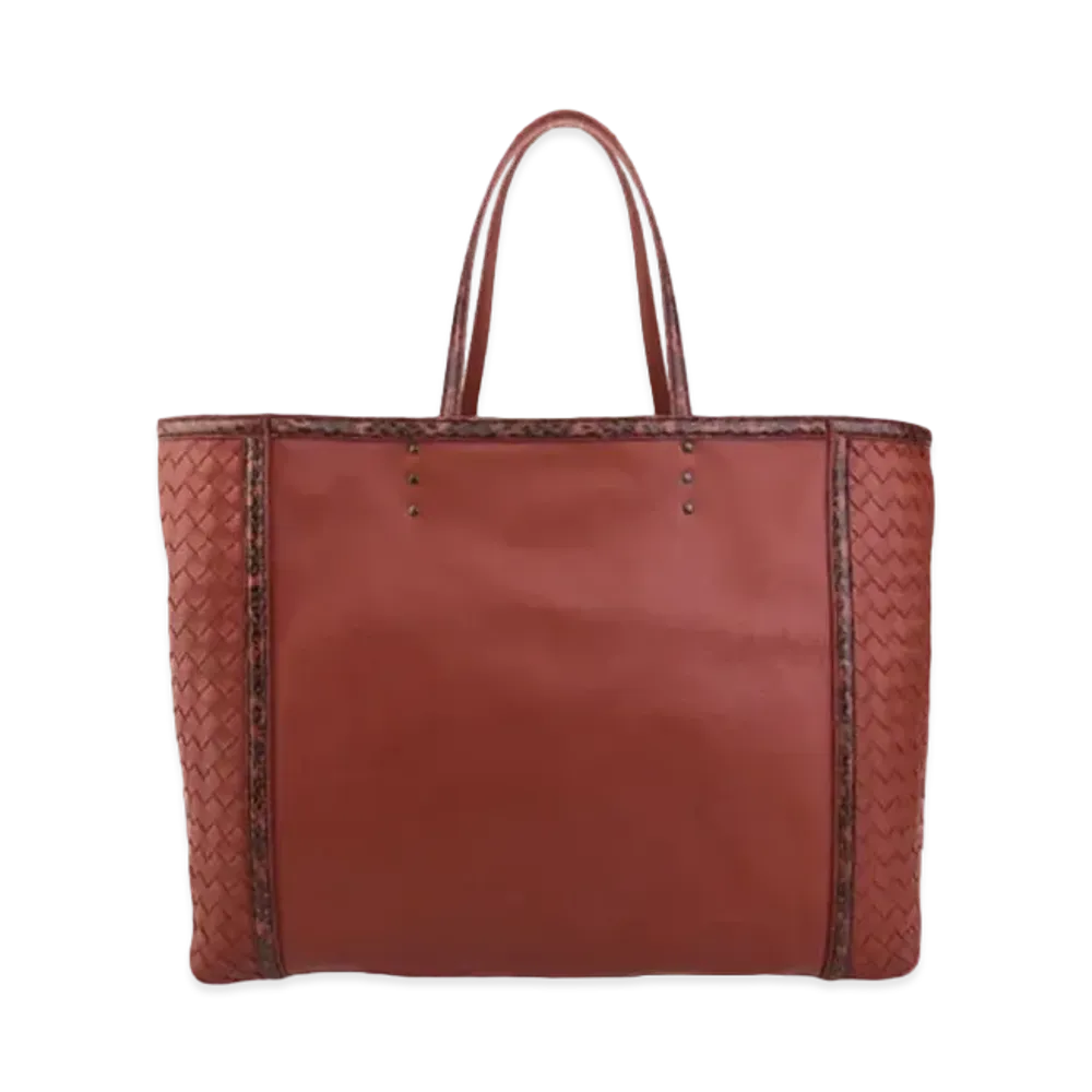 Bottega Veneta Leather Hand Bag "Dark Red"