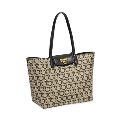 Salvatore Ferragamo Gancini Tote Bag (S) "Black"