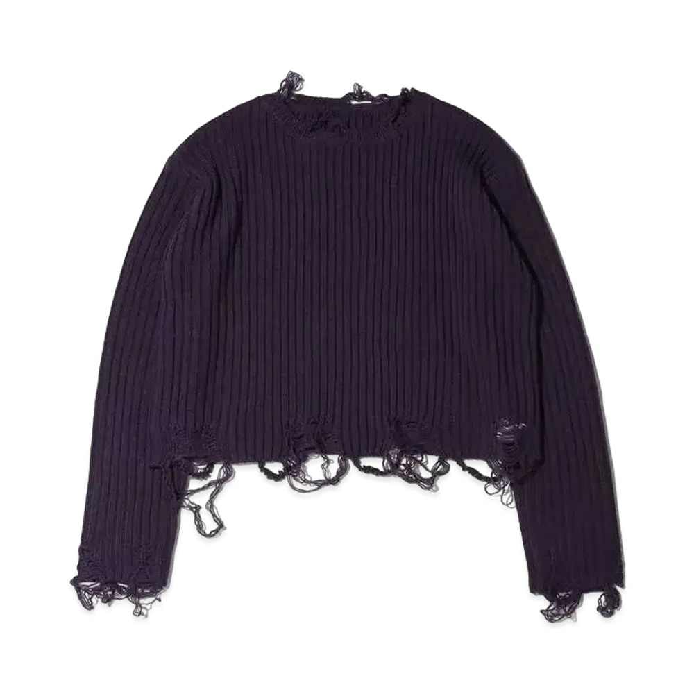 atmos pink Tantake Damage Knit Pullover "Purple"