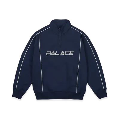 PALACE Piped 1/4 Zip "Navy"
