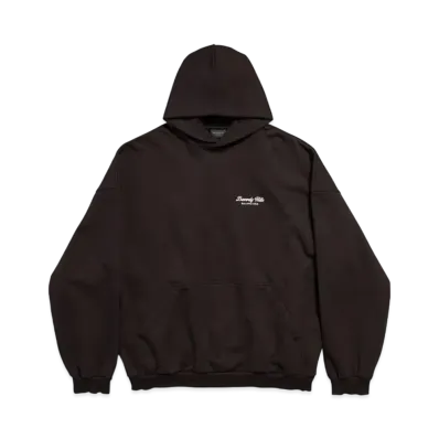 BALENCIAGA Beverly Hills Hoodie Oversized in Archetype Fleece "Black/White"