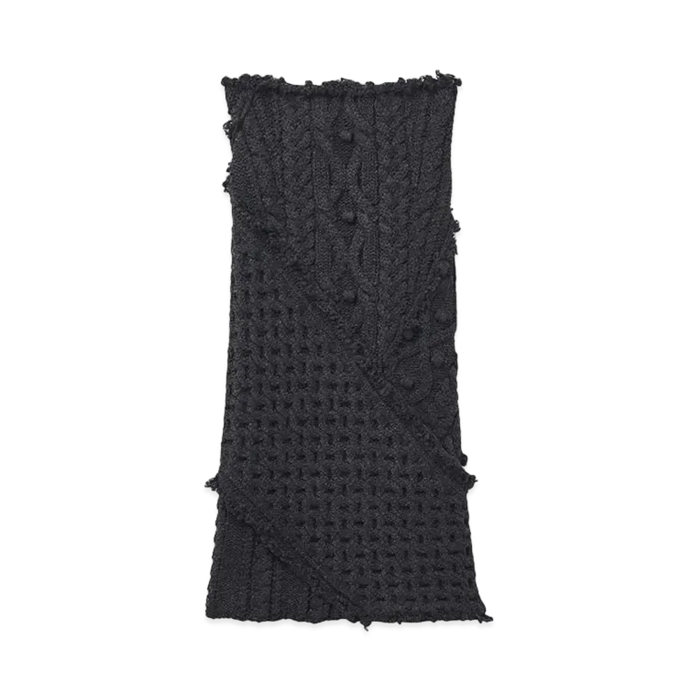 Alexander McQUEEN Cable Knit Pencil Skirt "Gray"
