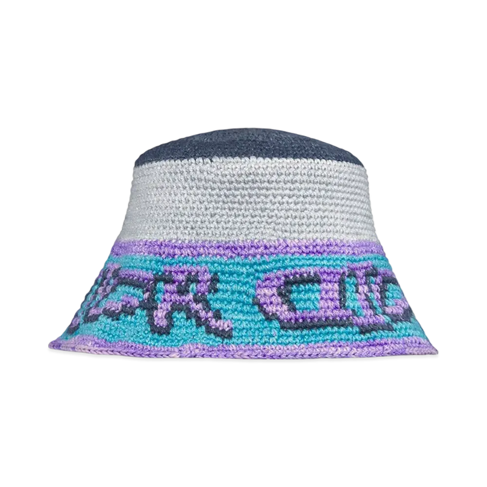 Dior x Lewis Hamilton Crochet Bucket Hat in Cotton & Technical Fabric "Multicolor"