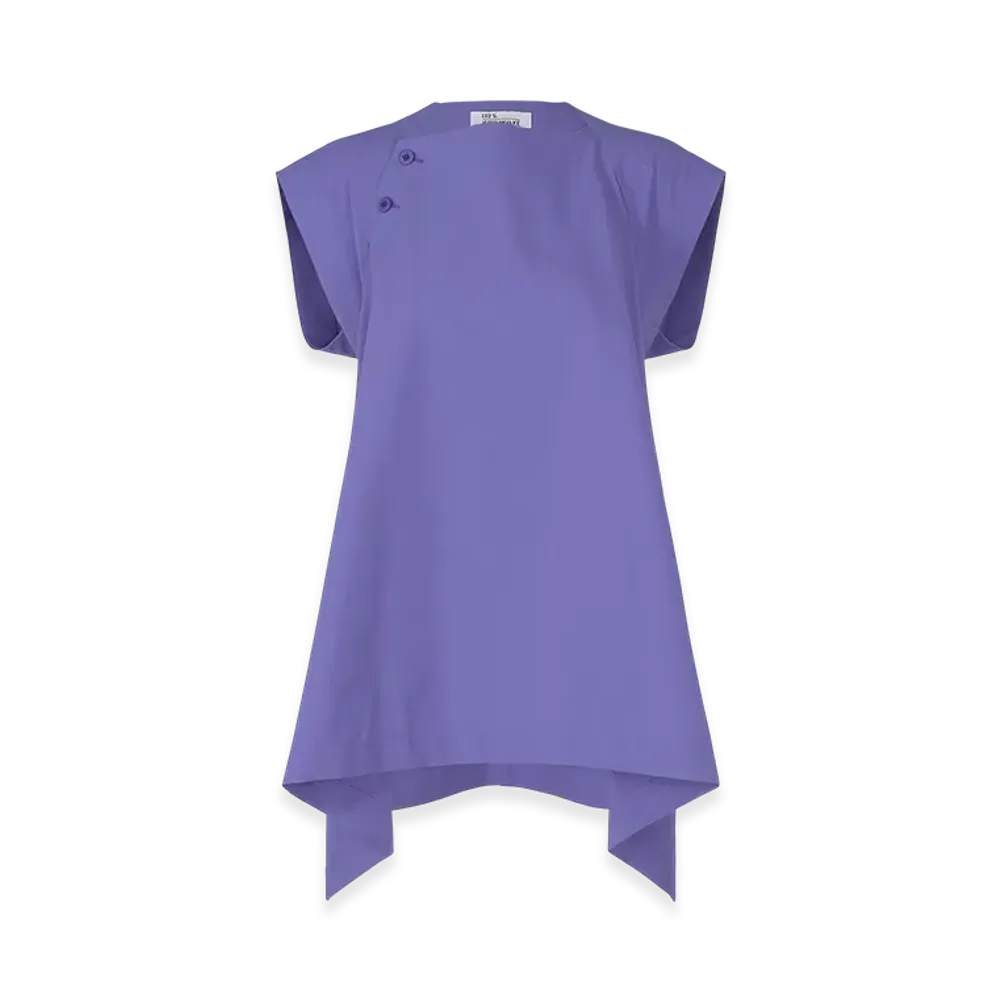 132 5. ISSEY MIYAKE Trapezoid Shirt "Blue Violet"