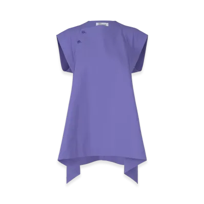 132 5. ISSEY MIYAKE Trapezoid Shirt "Blue Violet"