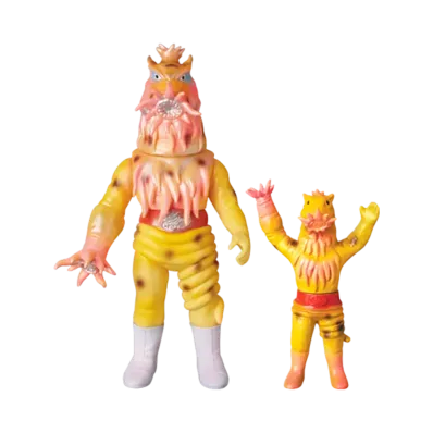 MEDICOM TOY "Toei Retro Sofvi Collection" -Masked Rider- Isogin Jaguar (Renewal Color) & Isogin Jaguar (Mini Soft Vinyl) (Wonder Festival Commemorative Model)