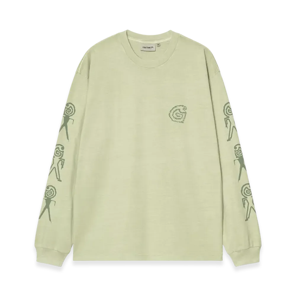 Carhartt WIP L/S Terrestrial T-Shirt "Pale Olive/Dollar Green(Pigment Garment Dyed)"