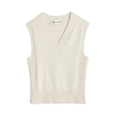 OUR LEGACY Michigan Tank Tousled Cotton "Natural"