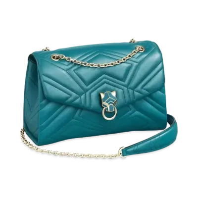 Cartier Small Model Chain Bag, Panthere de Cartier "Petrol Blue"