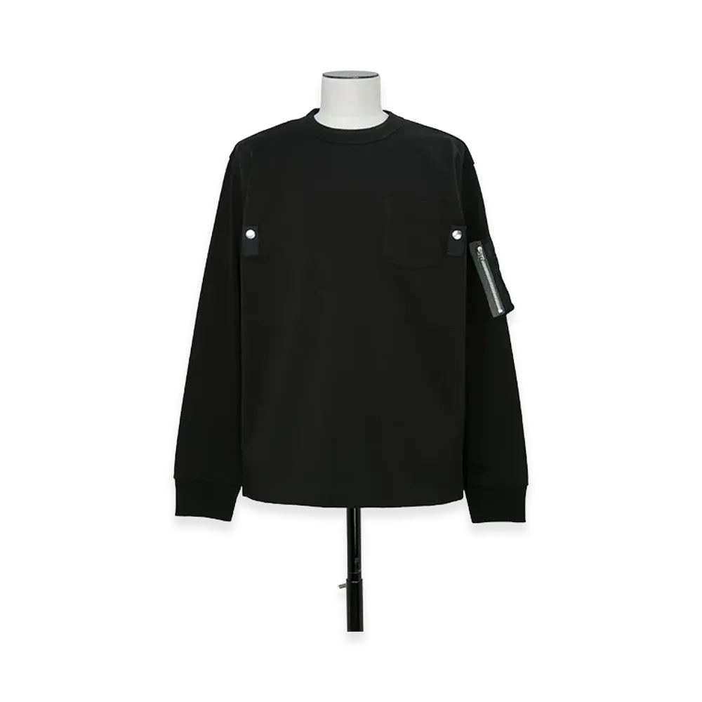 sacai Cotton Jersey L/S T-Shirt "Black"