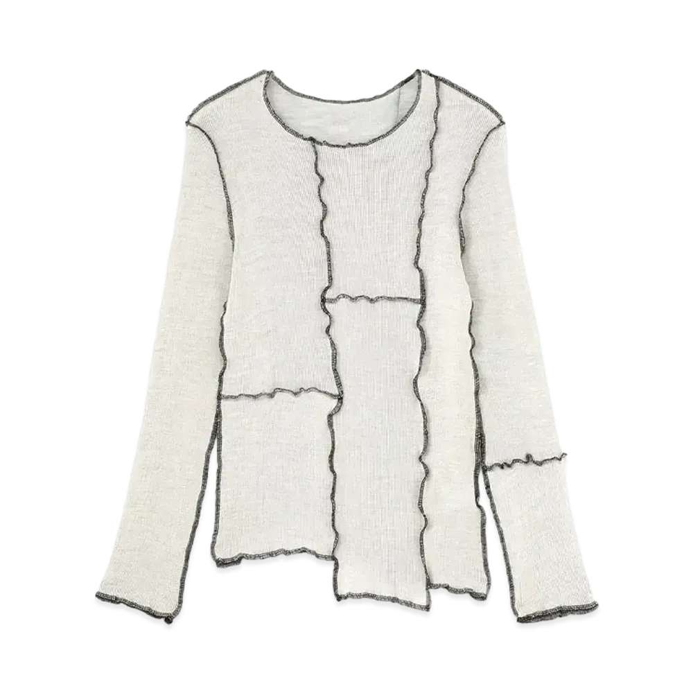 Yohji Yamamoto Y's RIVER TEREKO ROUND NECK "Off White"