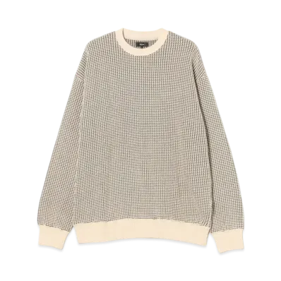 BEAMS Heavyweight Waffle Tee "Beige"