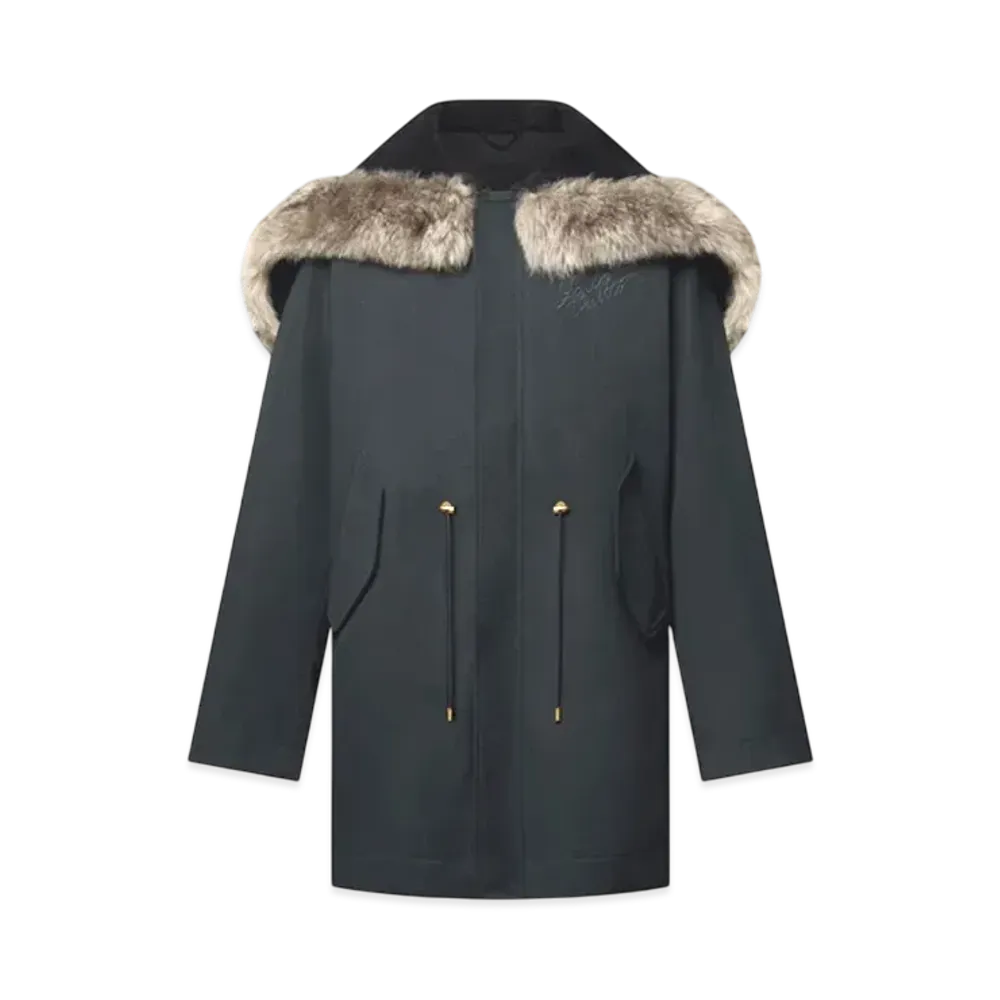 Louis Vuitton Winter Parka With Shearling Hood "Dark Anthracite"