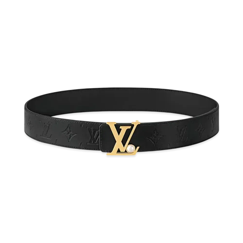 Louis Vuitton LV Initiales Pearls 40MM Reversible Belt "Noir"