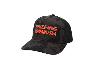 WIND AND SEA x BRIEFING GOLF Camo Mesh Cap "Orange"