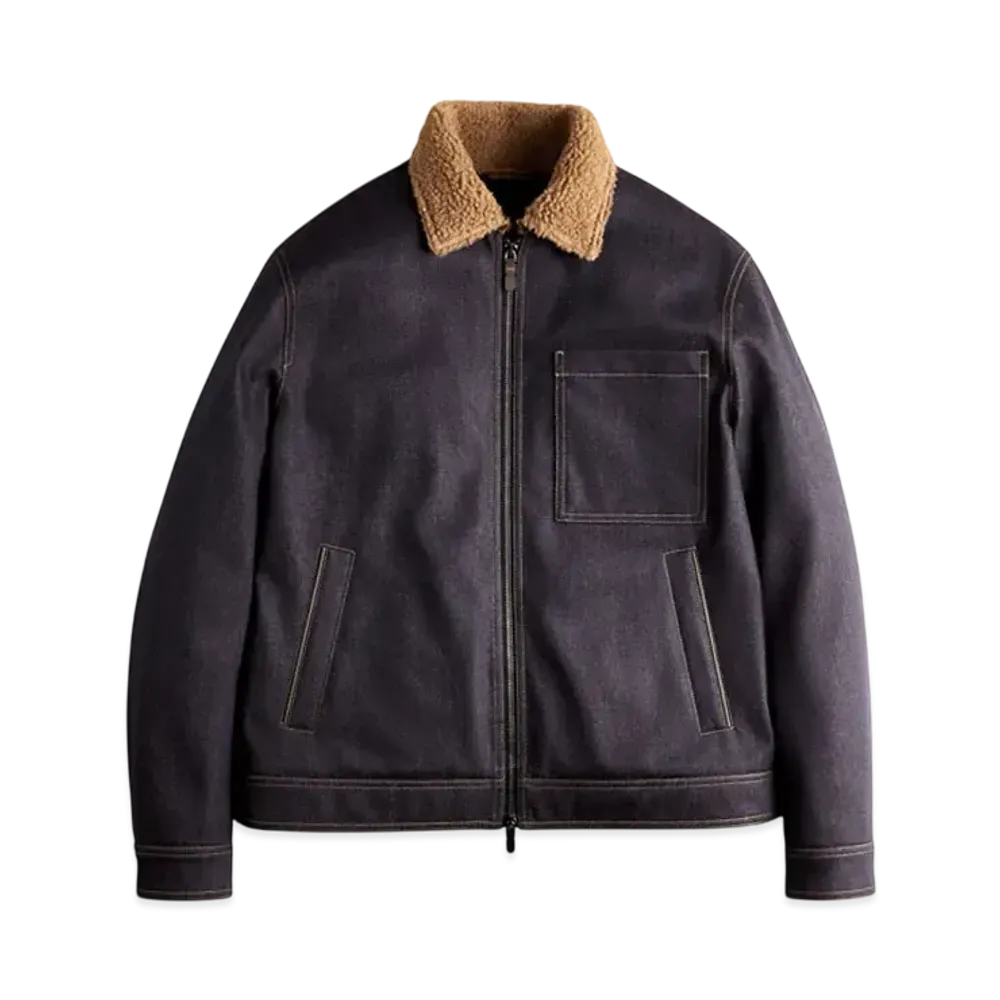 TOD'S Trucker Jacket in Wool Denim "Blue"