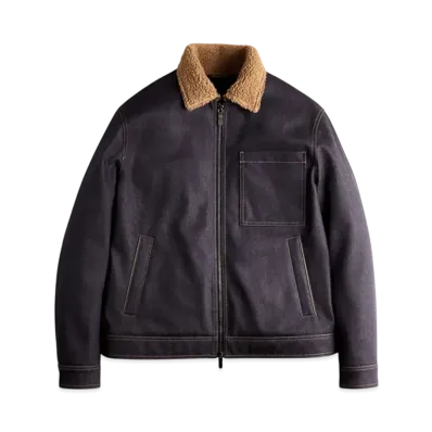 TOD'S Trucker Jacket in Wool Denim "Blue"