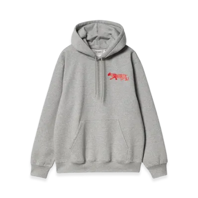 Carhartt WIP Hooded Rocky Script Sweatshirt "Grey Heather"