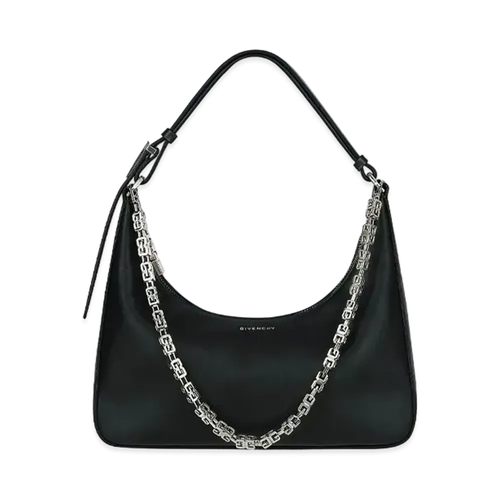 GIVENCHY Small Moon Cut Out Bag In Leather "Black"