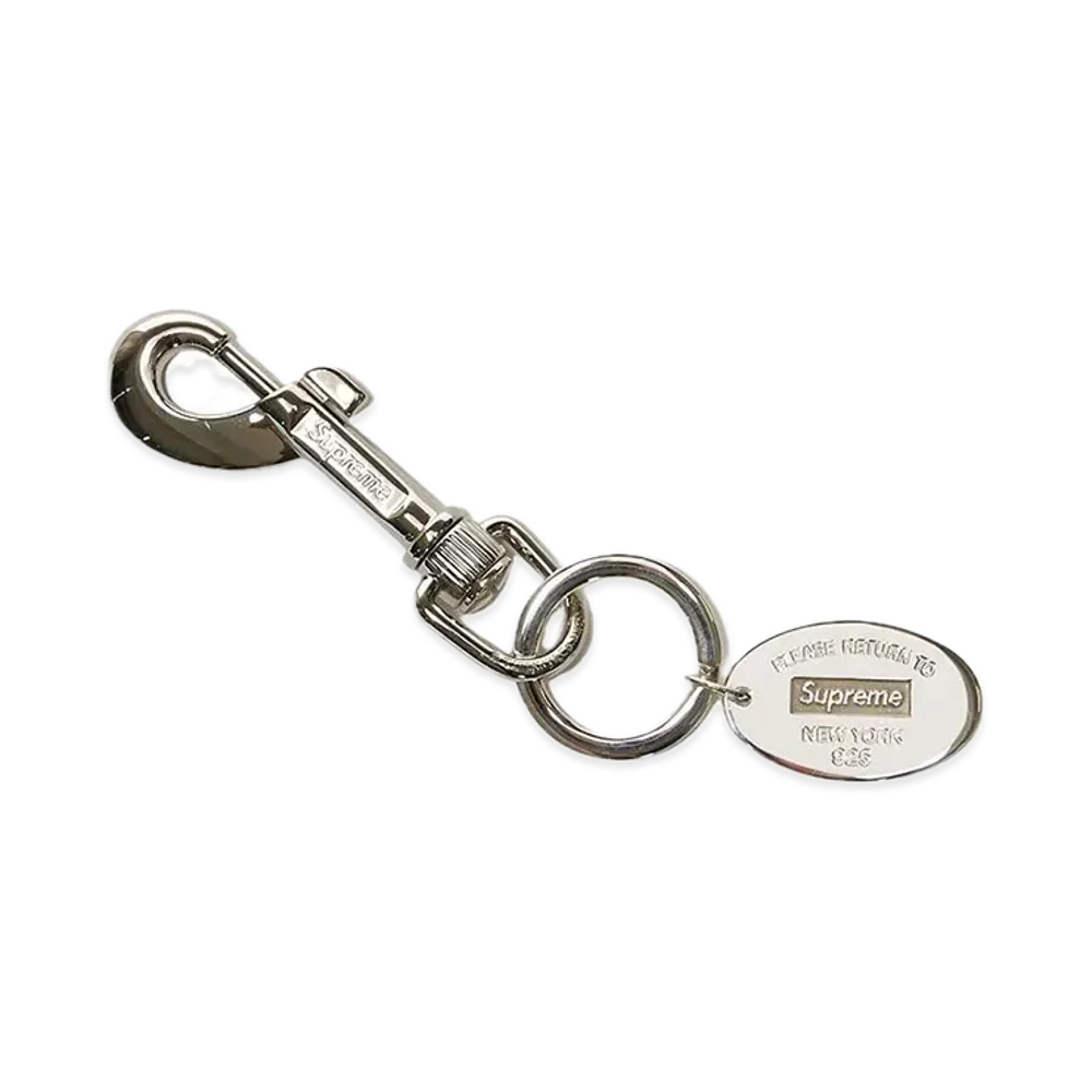 Supreme x Tiffany & Co. Return to Tiffany Oval Tag Keyring "Silver"