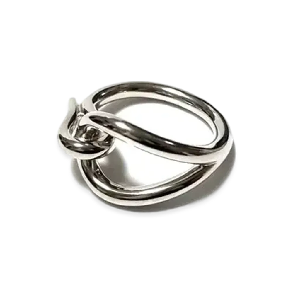 Hermes Jumbo Scarf Ring "Silver"