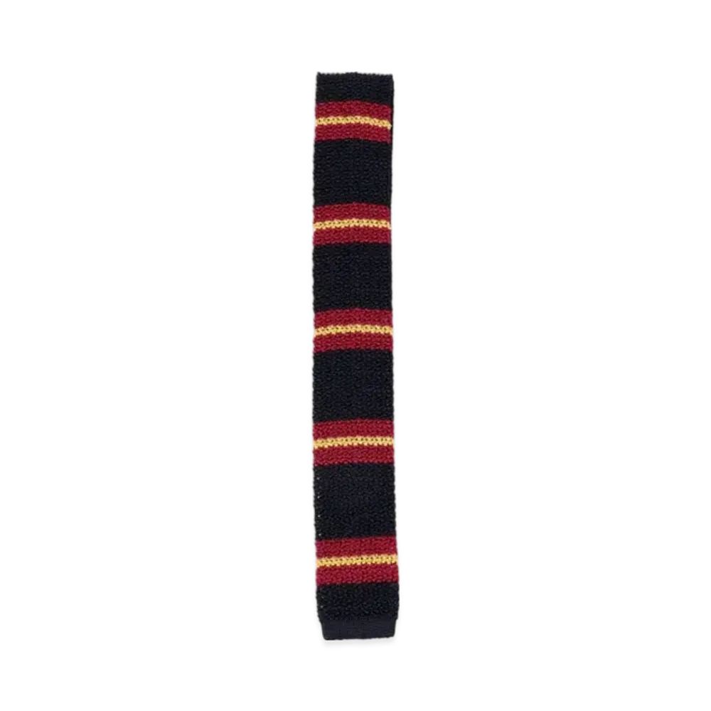 BEAMS Silk Knit Tie Stripe "Navy"
