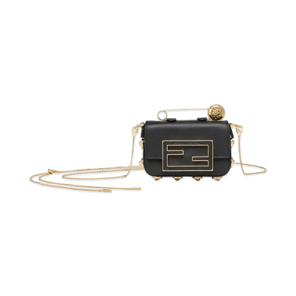 FENDI x Versace Fendace Black Leather Charm "Black"