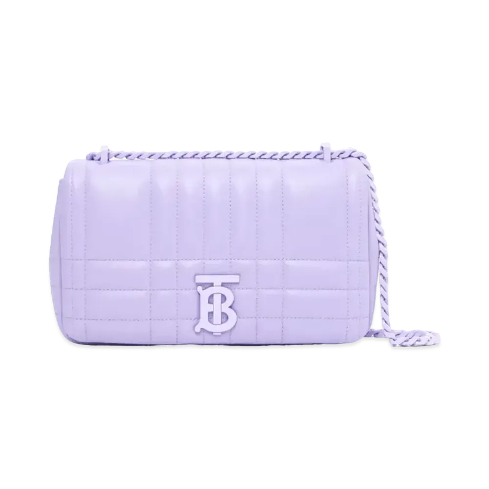 BURBERRY Small Quilting Lamb Skin Lola Bag "Soft Violet"