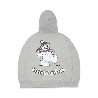 Supreme Snowman Hooded Sweatshirt "Heather Grey"