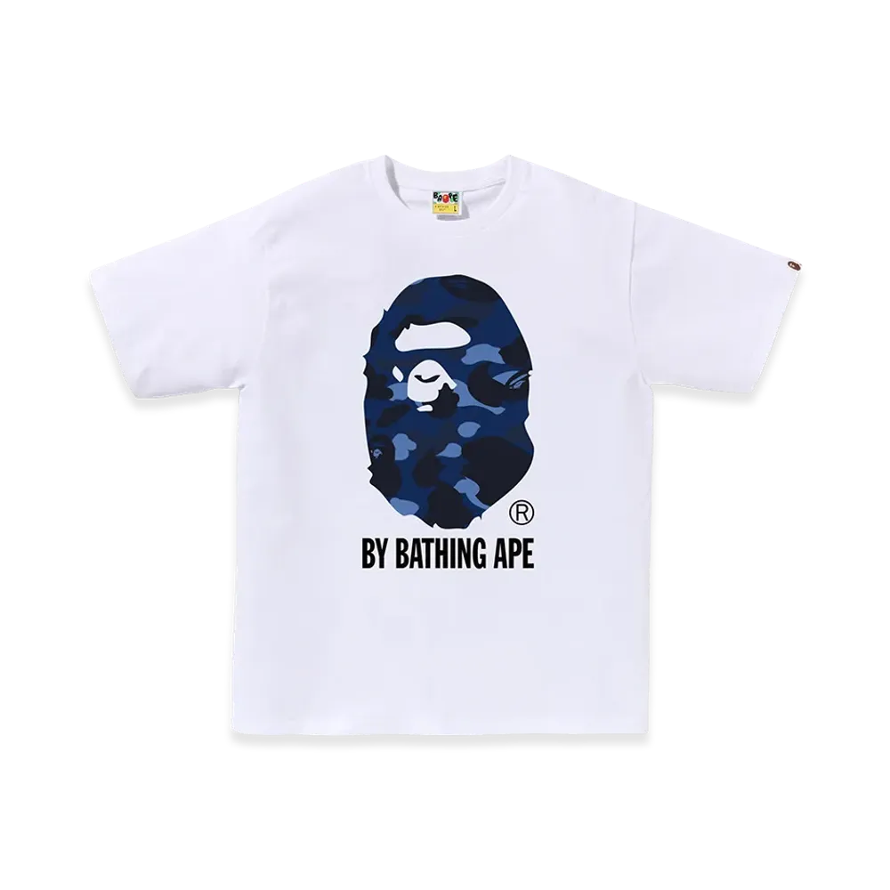A BATHING APE By Bathing Ape Tee "White/Navy"
