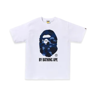 A BATHING APE By Bathing Ape Tee "White/Navy"