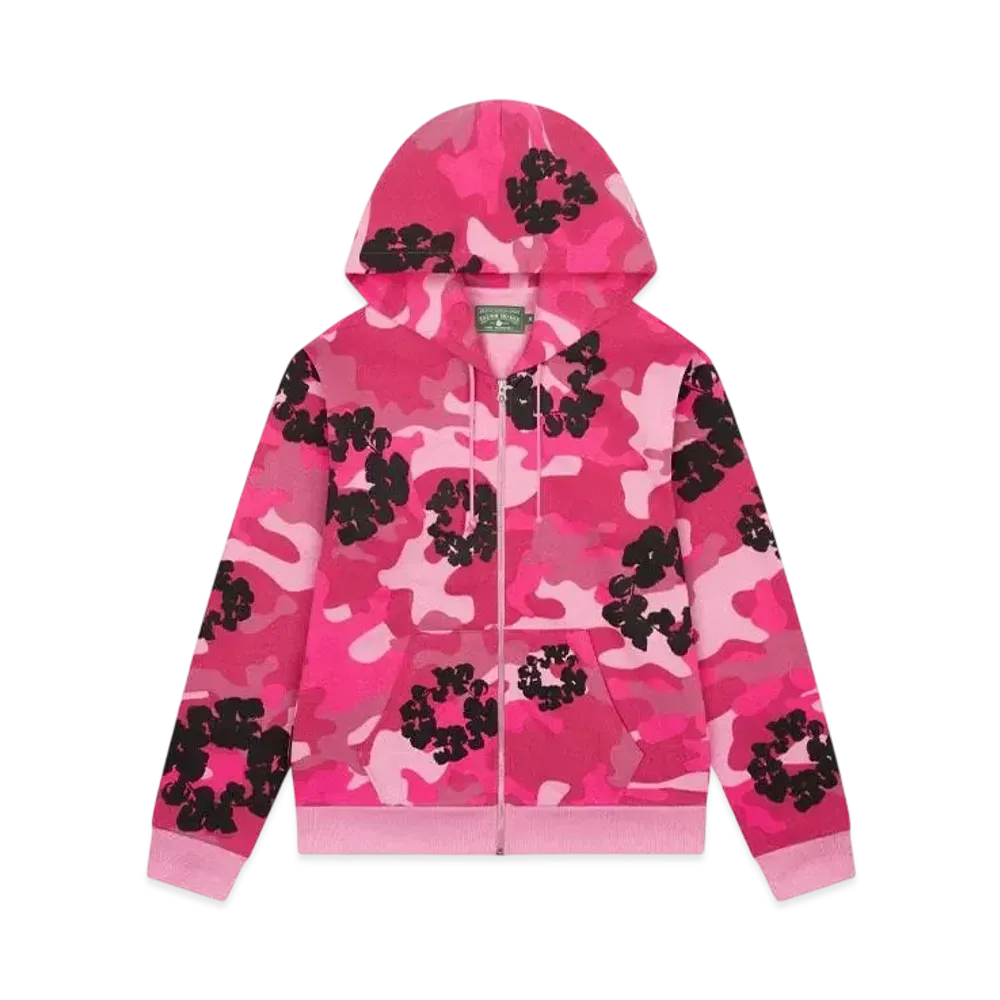 DENIM TEARS Pink Camo Cotton Wreath Zip Hoodie "Pink Camo"