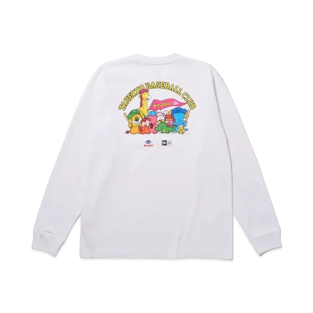 NEW ERA x Tabekko Animals Long Sleeve Cotton T-shirt Tabekko Baseball Club Regular Fit "White"