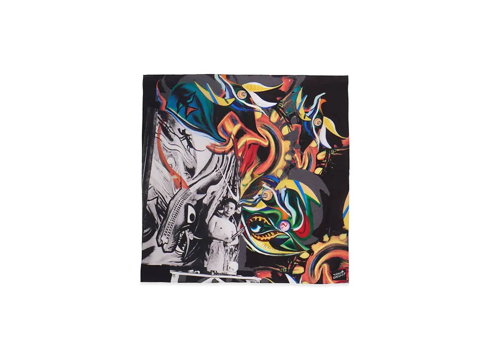 Ground Y x Taro Okamoto Graphic-print scarf Collage Type:C "Black"