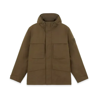 Stone Island 452F1 Weatherproof Cotton Canvas Stone Island Ghost Field Jacket with Natural All-Weather Barrier - 24FW "Military Green"