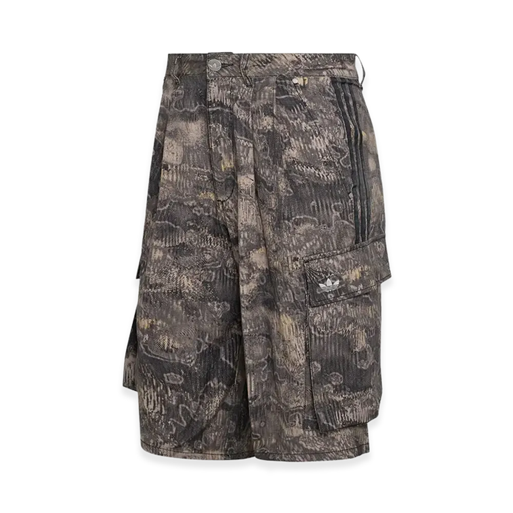 adidas Adilenium Season 5 AOP Cargo Shorts "ChalkPearl/WonderTaupe"