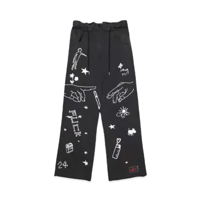 SYUMAN. Memorial ravioli Sweat-trousers "BLACK"