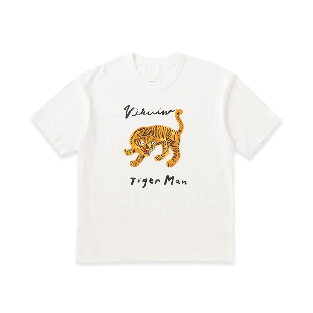 visvim Jumbo Tee S/S Tiger Man "White"