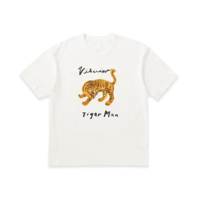 visvim Jumbo Tee S/S Tiger Man "White"