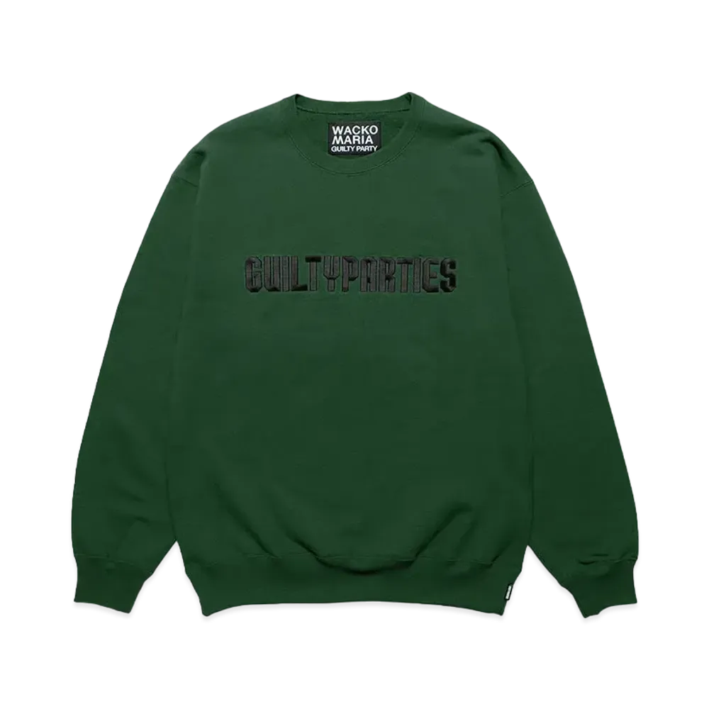 WACKO MARIA Heavy Weight Crew Neck Sweat Shirt "Green"